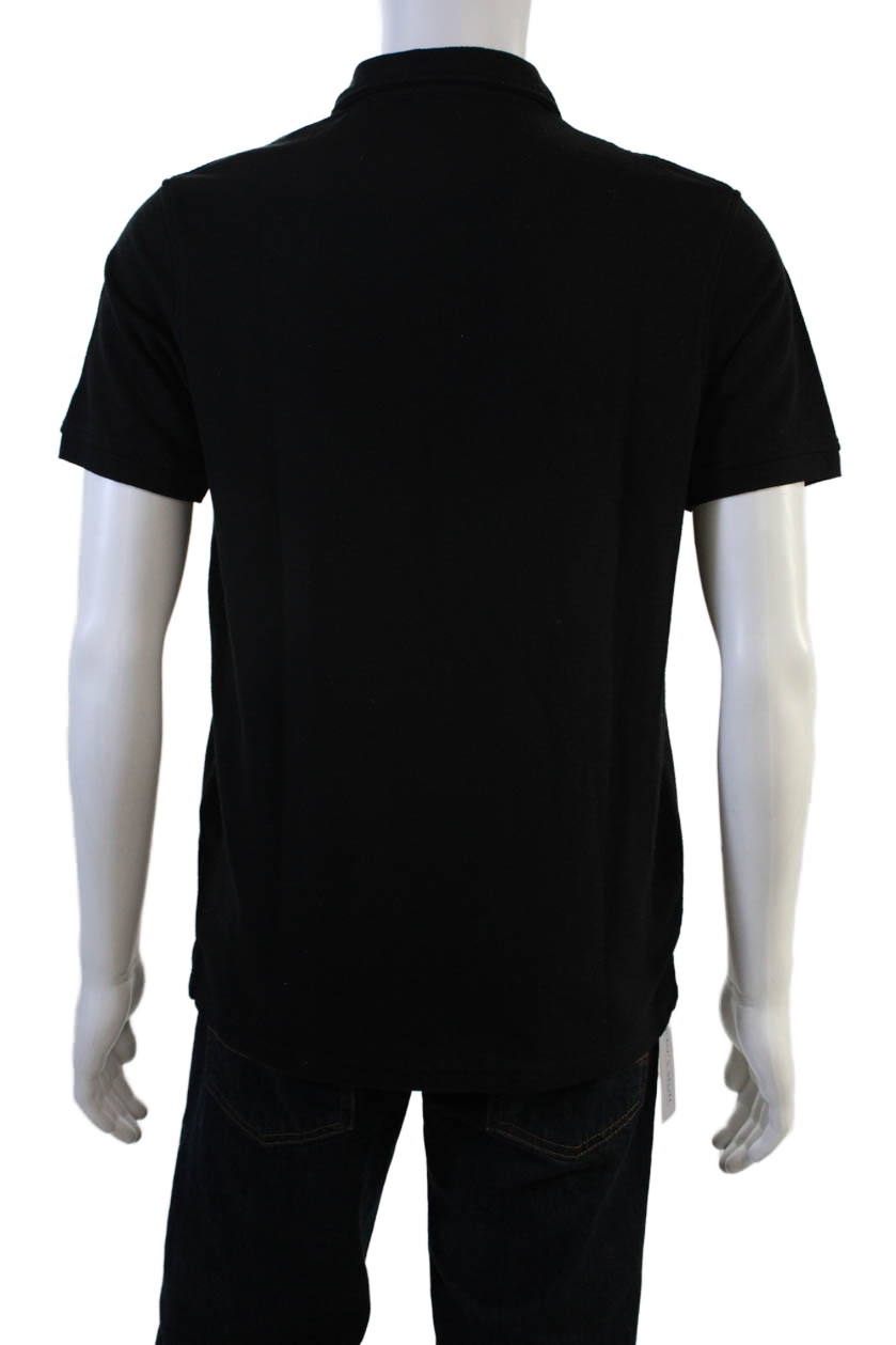 Zara Mens Cotton Solid Collared Short Sleeve Polo… - image 3