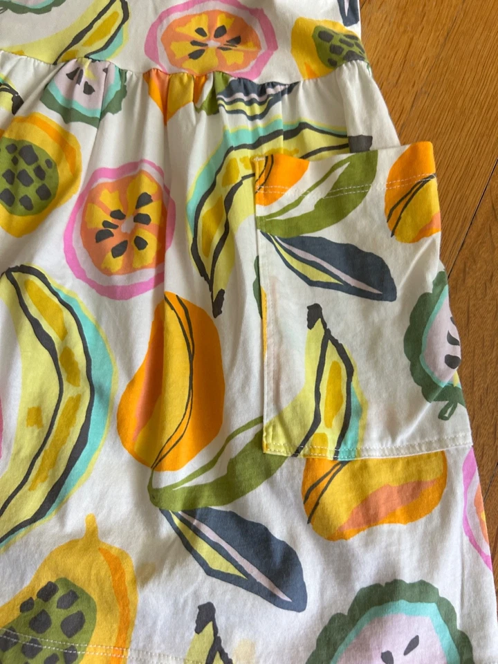 Tea Collection Girl's Size 12 Cotton Fruit Dress - Image 4 of 4