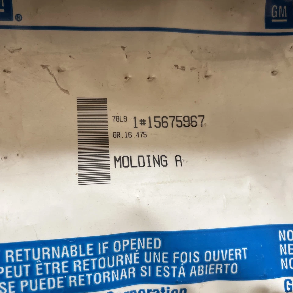 88-98 Chevy GMC C/K грузовик обычной кабины задний купол хедлайнер отделка новый из старых запасов GM LT серый - Изображение 3 из 4