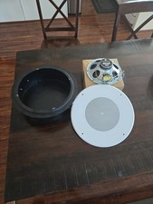 Lot of 5 Atlas Sound C5AT72 8  Ceiling Speakers w/ Grill  Enclosure 70V 25V