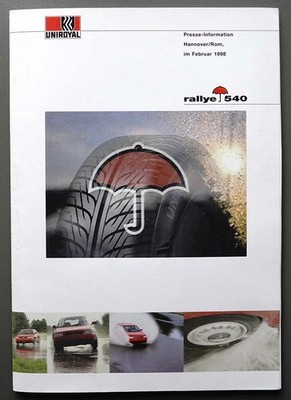 Advertising Press Release for Uniroyal Rallye 540 Tyres 1998