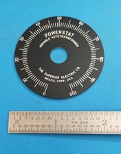 Vintage Superior Electric Autotransformer Variac Dial Escutcheon Scaled 0-100