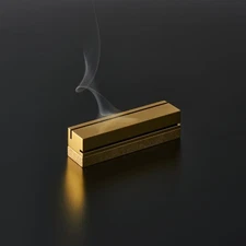 NAGAE+ efu Incense Burner Brass Short Size Made in Japan Good Design Award 2022