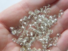 400 klare mit Silberfutter, Glas, Rocailles 4mm SB21