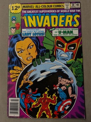 The Invaders #38, Marvel Comics, 1979. 1st full appearance of Lady Lotus.
