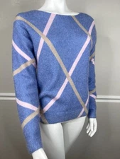 Bianco & Blu Women's Made In Italy Sweater Size medium Mohair wool blend fuzzy