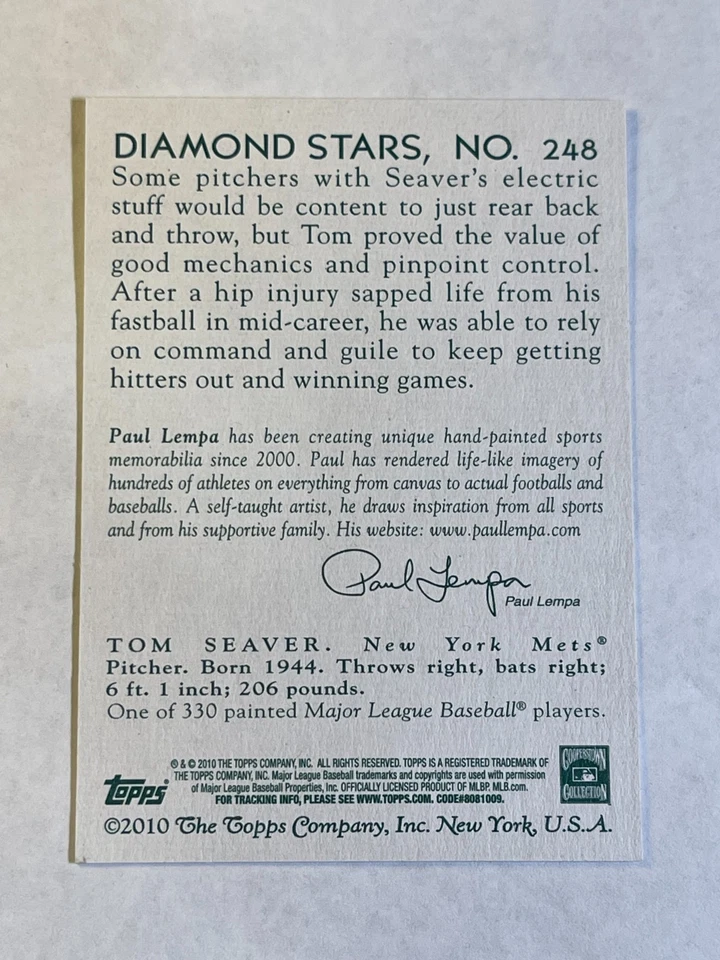 2010 Topps National Chicle - Tom Seaver #248 - Image 2 of 2