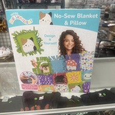 NEW Original Squishmallows No-Sew Blanket  Pillow Set Kids DIY Craft 48x48 NIB