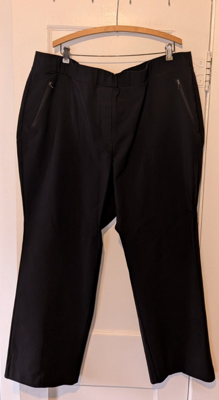 Women's Size 26 Black Casual Elastic Waist Pants-Lane Bryant