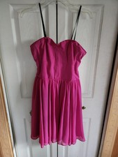 Pink Strapless Chiffon Dress with Sweetheart Neckline
