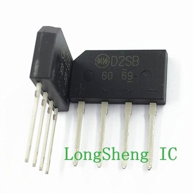 10 PCS D2SB60 SIP-4 Single Phase 1.5 AMPS. Glass Passivated Bridge Rectifiers #z