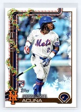 2025 Topps Holiday #H113 Luisangel Acuna Rookie New York Mets