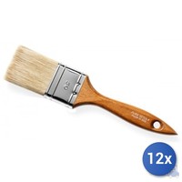 12X Maurer Pennelllessa Tripla Mit Holzgriff 50 Mm