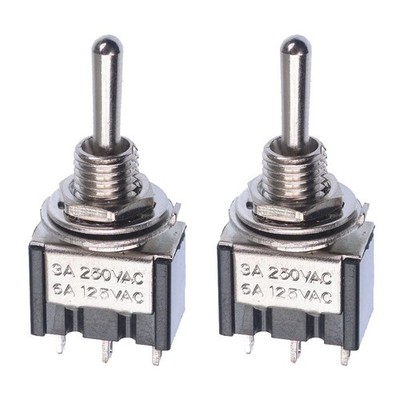 2 x Mini Miniature (On)-Off-(on) Toggle Switch SPDT
