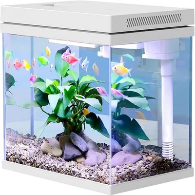 Nano Glas Fischtank Aquarium 9L LED Beleuchtung & Filtersystem