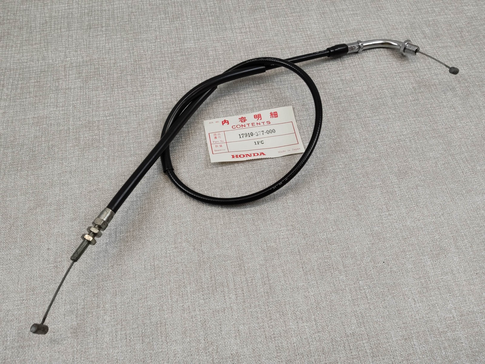 Cable de gaz tirage de CB350-400 four HONDA 17910-377-000 de qualité supérieure d'origine