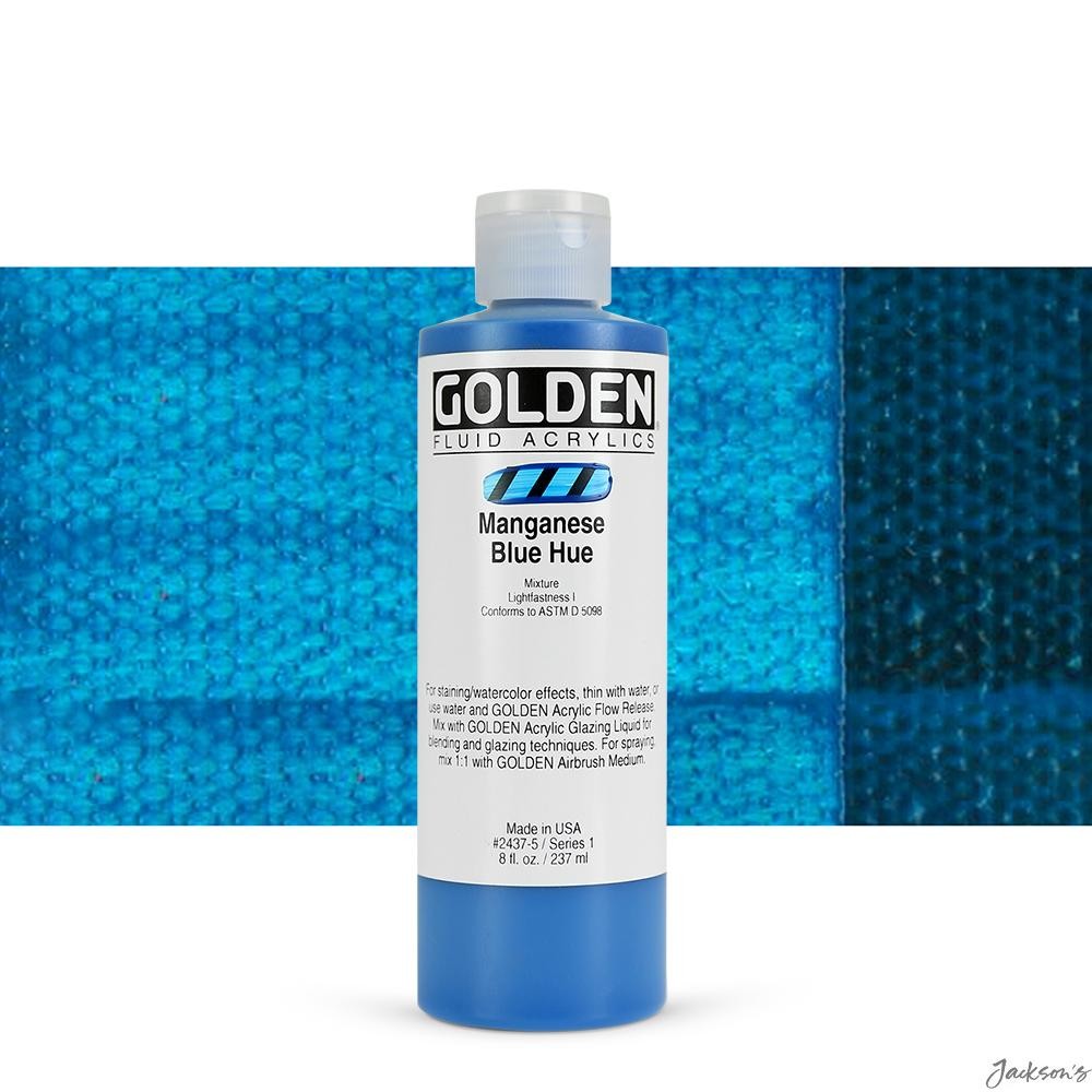 Golden Fluid Acrylic Paint 237ml Manganese Blue Hue For Spraying Brushing Sta...