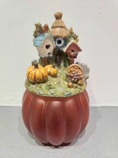 Yankee Popular Creations Candle Votive Jar Topper Birdhouses Fall Pumpkins Apple