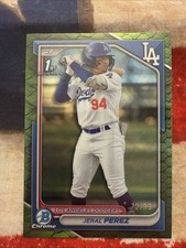 2025 Bowman Chrome - Green Reptilian 72/99 JERAL PEREZ #BCP-158 Dodgers