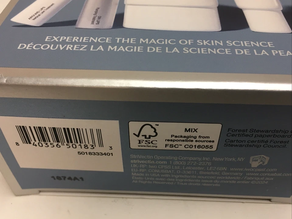 Strivectin Juego de 3 Piezas Hidratante + Antiarrugas + Doble Fijación para Labios RARO Set Nuevo en Caja Foto 3 de 3