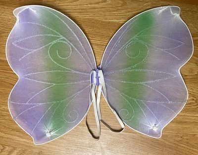 Butterfly Fairy Lavender Lime Silver Wings Costume Dress Up Accessory