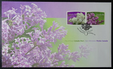 TIMBRES du CANADA - FLEURS - LILAS N°2278/2279 sur LETTRE FDC PREMIER JOUR