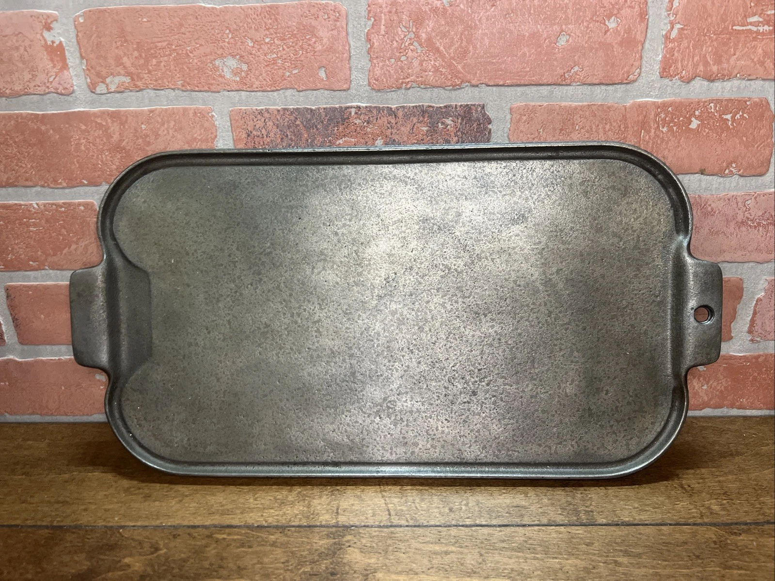 Vintage Wagner Original 1891 17" Cast Iron Double Camp Cooking Flat Griddle