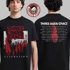Three Days Grace Alienation 2025 Tour Merch Two Sided T-Shirt
