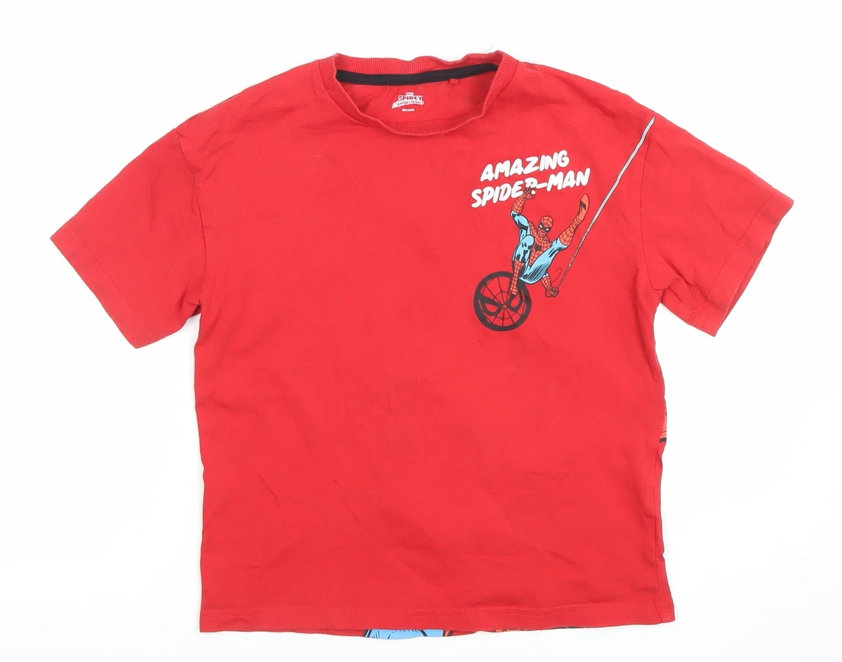 Maglietta Marvel Spiderman Classic A Maniche Corte Per Bambini E Ragazzi - Ufficiale, Stampata In USA