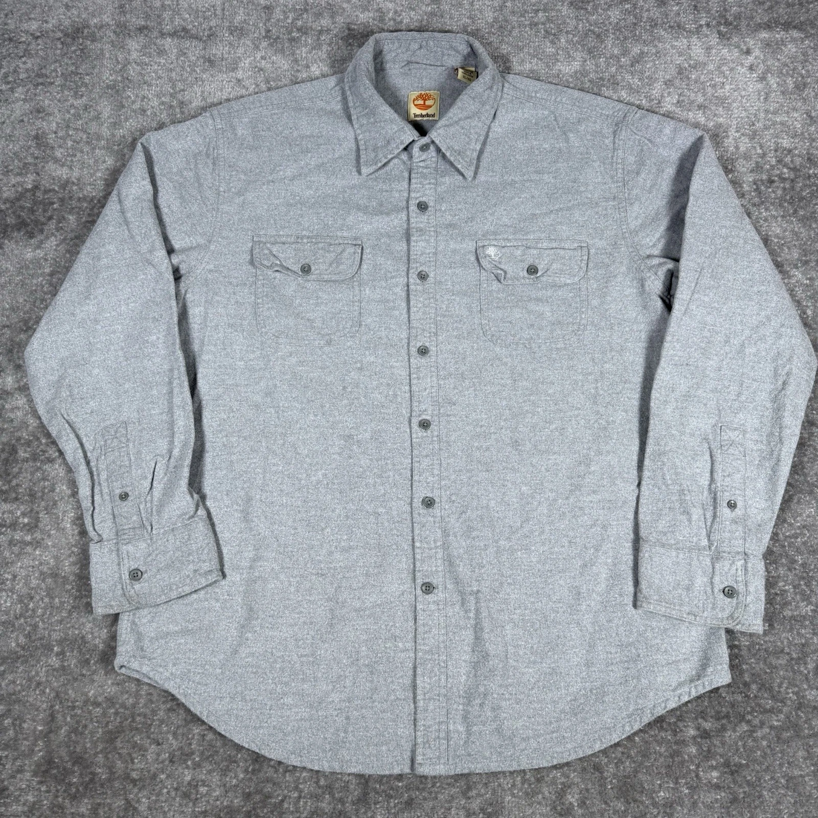 Timberland Shirt Men’s XL Gray Flannel Long Sleeve Button Up Cotton Outdoor
Opens in a new window or