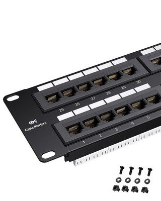 Cable Matters 180012-CAT6 Rackmount or Wallmount 48-port Cat6 Rj45 Patch Panel