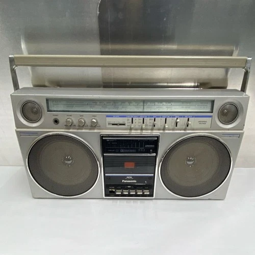 PARTS Panasonic RX-5085 Stereo Boombox Cassette Recorder AMFM Radio Silver Dolby