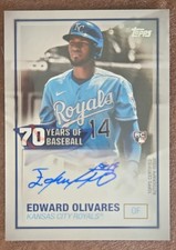 2021 Topps - 70 Years of Baseball Autographs Edward Olivares #70YA-EO NM+ -MB