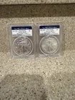 2021 Silver Eagle MS 70 Type 1 and MS 70 Type 2 First Strike West Point