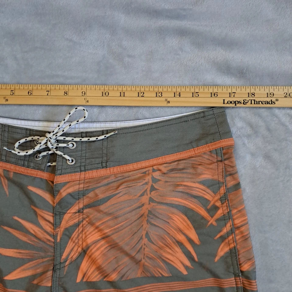 Quiksilver мужчин купальный костюм 33 оранжевый логотип грузовой шорты коньков серфинга пляж вибрации - Изображение 2 из 4