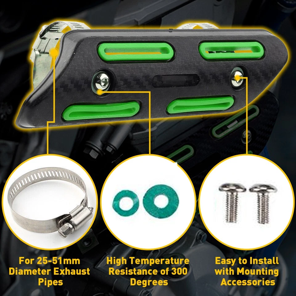 Pipe Heat Shield Guard Protector Cover For Kawasaki KX250F KX450F 250 KXF 450 — 第 4/4 张图片