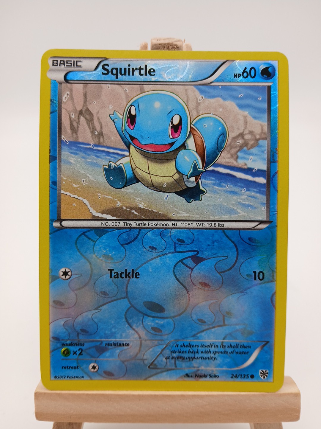 Squirtle 24/135 - Plasma Storm - Common Reverse Holo LP Pokemon Card, 2012