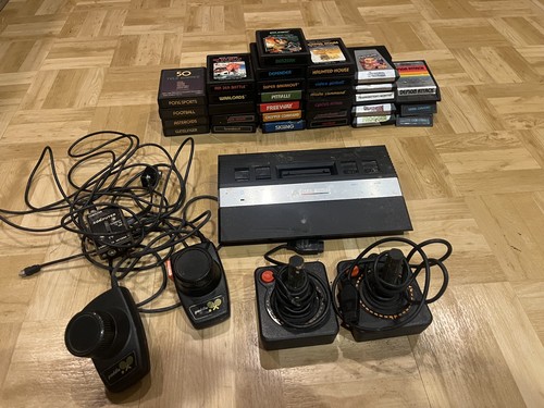Atari 2600 Jr. Console with Power Supply, Controllers & Games | eBay