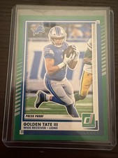 2025 Panini Donruss Golden Tate III #174 Press Proof Green Detroit Lions