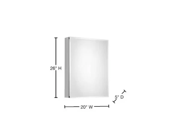 Pegasus 20 in. W x 26 in. H Rectangular Medicine Cabinet with Mirror NEW - Image 3 of 4