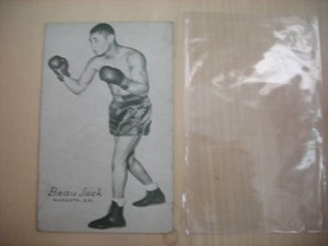 BEAU JACK BOXING 5 1/4" x 3 1/4" Arcade Card 40s
