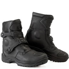 Bottes En Cuir Imperméables RICHA COLT Noires Pour Moto Aventure/Chemin Vert