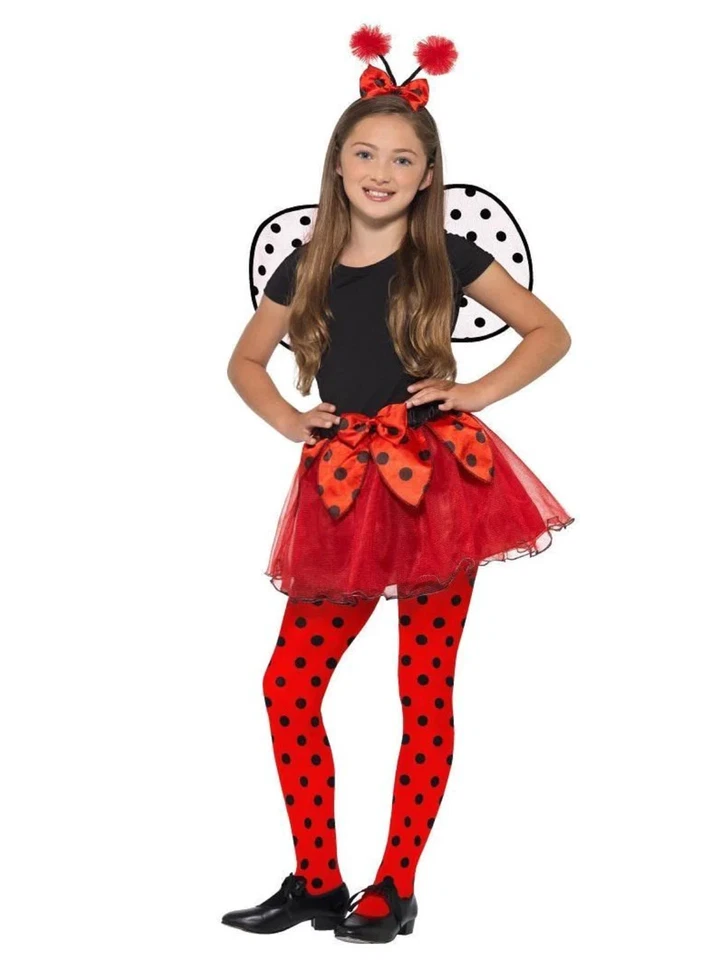 Niñas Ladybird Alas Tutú Diadema Vestido Elegante Día Mundial del Libro Disfraz Accesorio Foto 3 de 3
