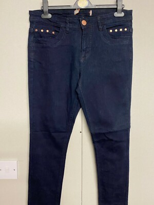 Ladies Ex Store Skinny Jeans Womens Stretch Denim Slim Mid Pants Jegging Stud