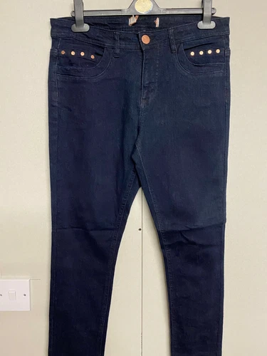 Ladies Ex Store Skinny Jeans Womens Stretch Denim Slim Mid Pants Jegging Stud