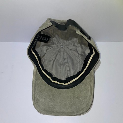 Rag & Bone Baseball Cap Silver Gray Cow Suede Strapback - Picture 5 of 6