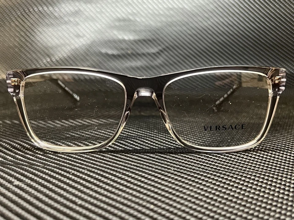 Anteojos para hombre VERSACE VE3303 593 gris transparente rectangular 55 mm Foto 2 de 4