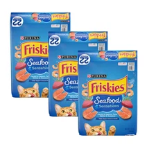 3 Pack, Purina Friskies Seafood Sensations, Indoor Dry Cat Food, 22 lb Bag