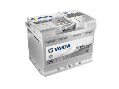 Varta A8 Silver Dynamic AGM 12V 60Ah 680A/EN ersetzt Varta D52 Autobatterie