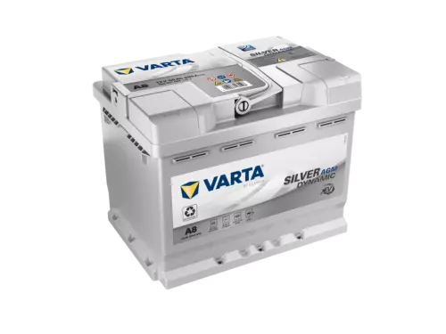 Varta A8 Silver Dynamic AGM 12V 60Ah 680A/EN ersetzt Varta D52 Autobatterie
